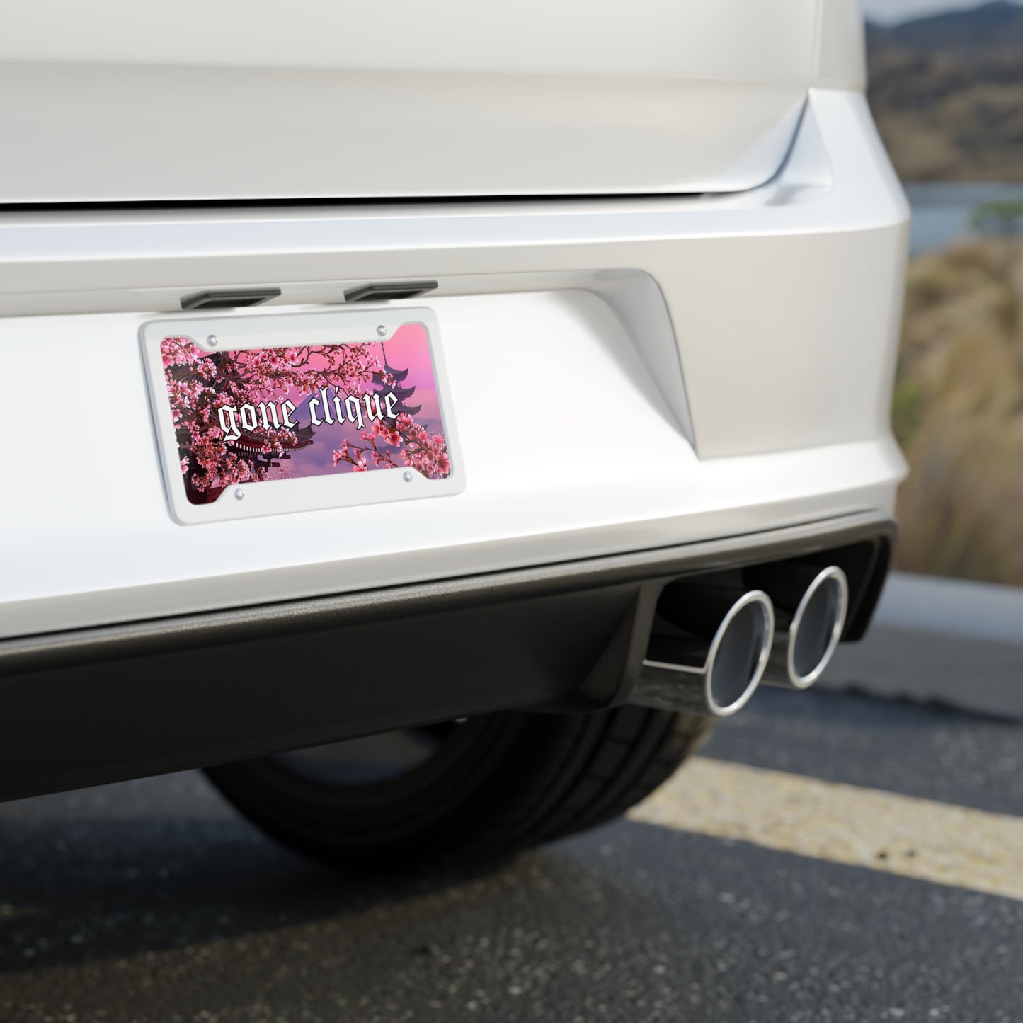 Cherry Blossom License Plate