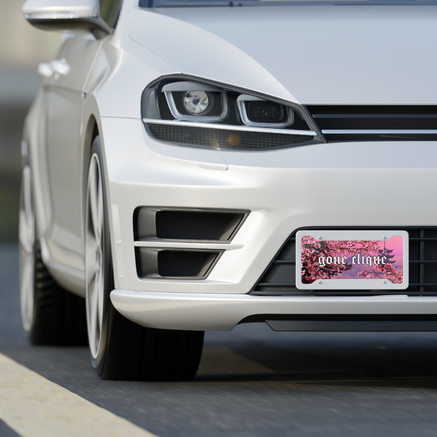Cherry Blossom License Plate